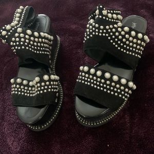 Jeffrey Campbell never worn pearl platforms